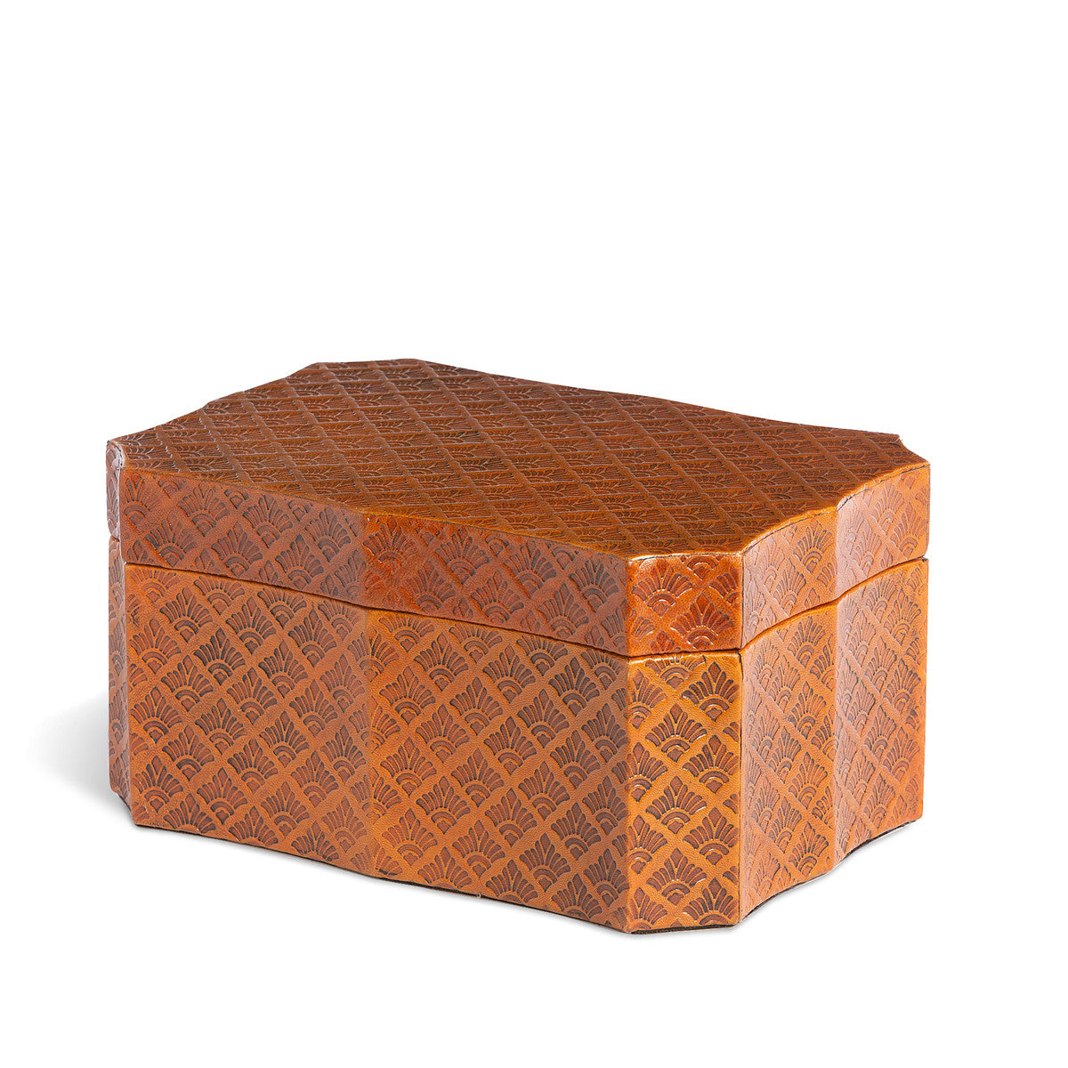 Layla Leather Embossed Storage Box