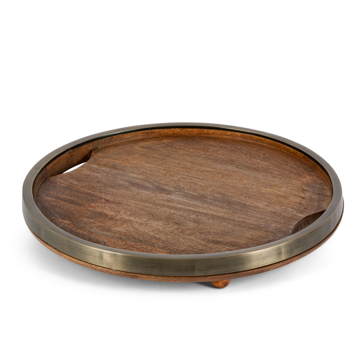 Mango Wood Round Trays, Set of 2