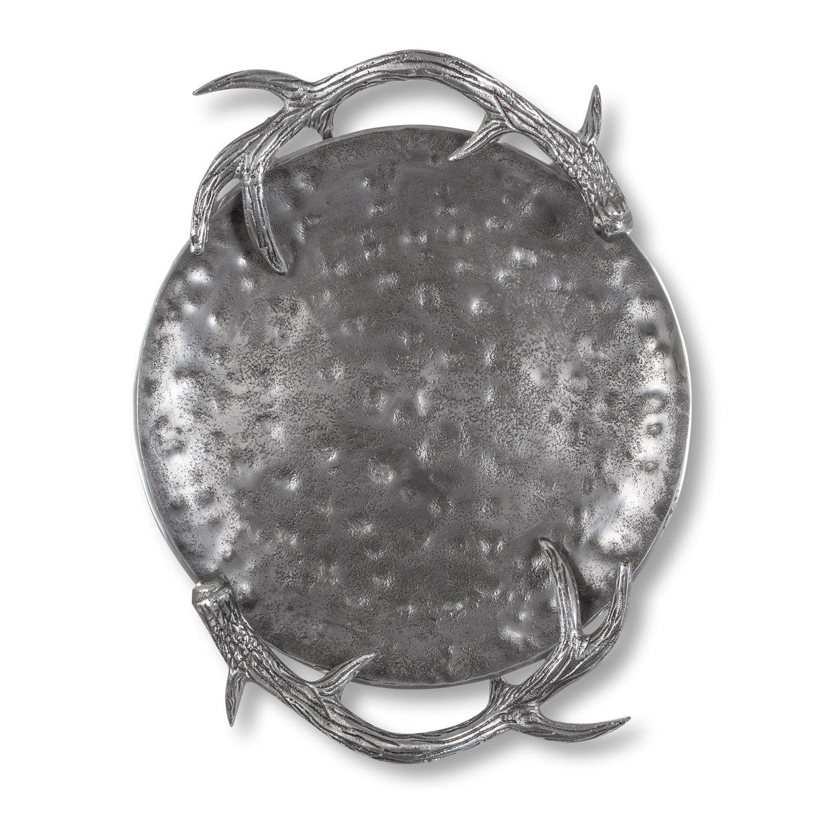 Cast Aluminium Hammered Round Tray, 20"
