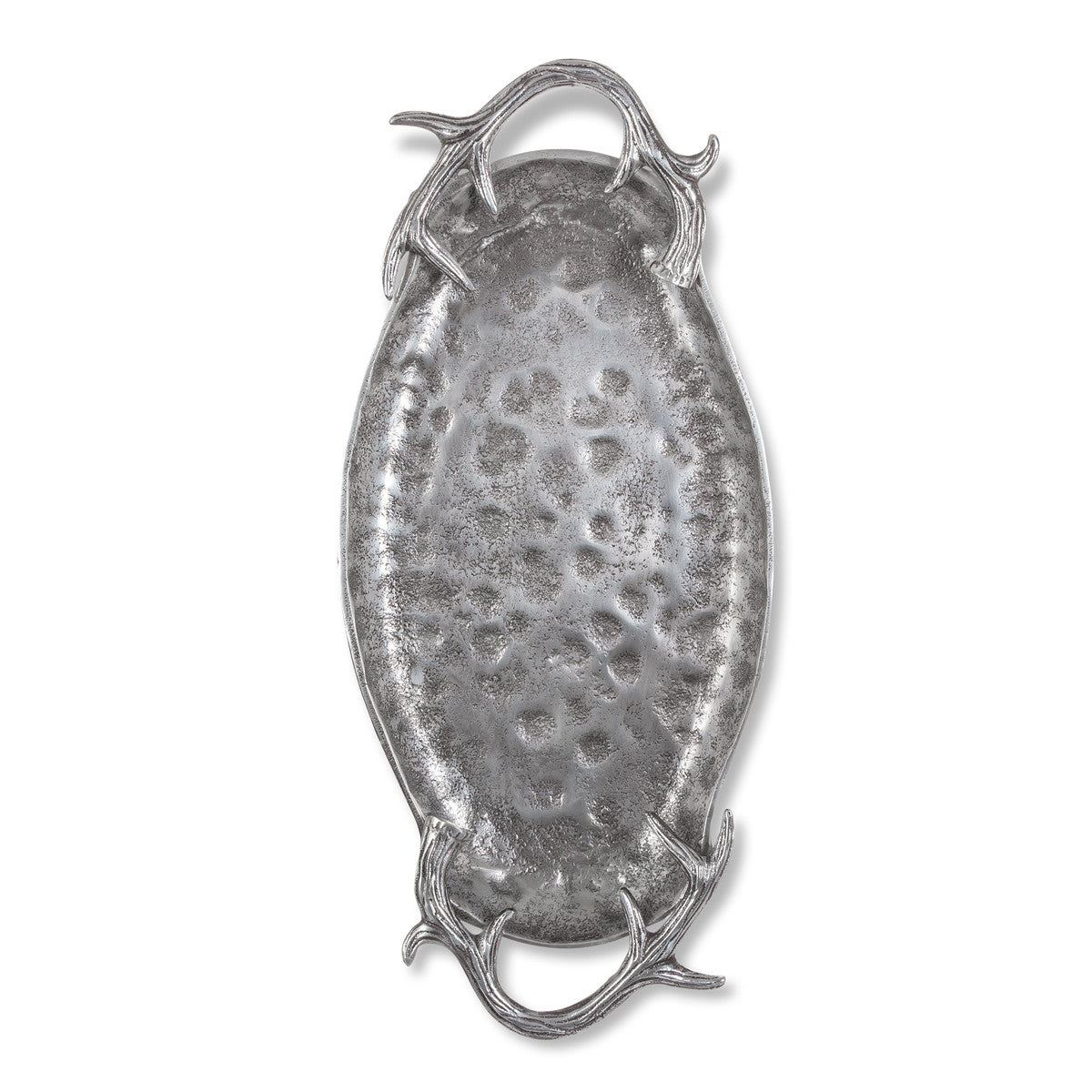 Cast Aluminium Hammered Oval Tray