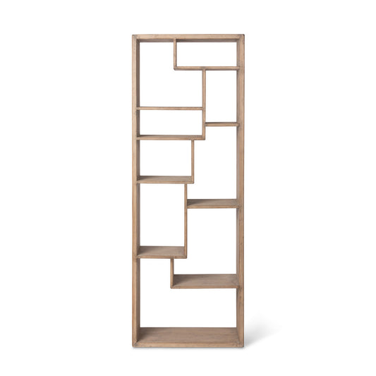 Geometric Wooden Etagere