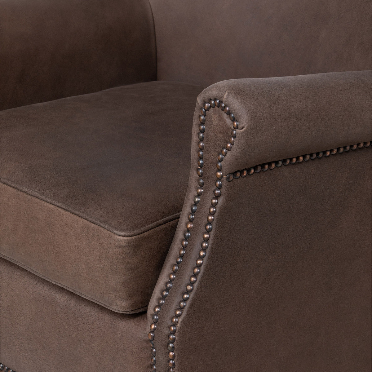 Armando Leather Chair, Morel