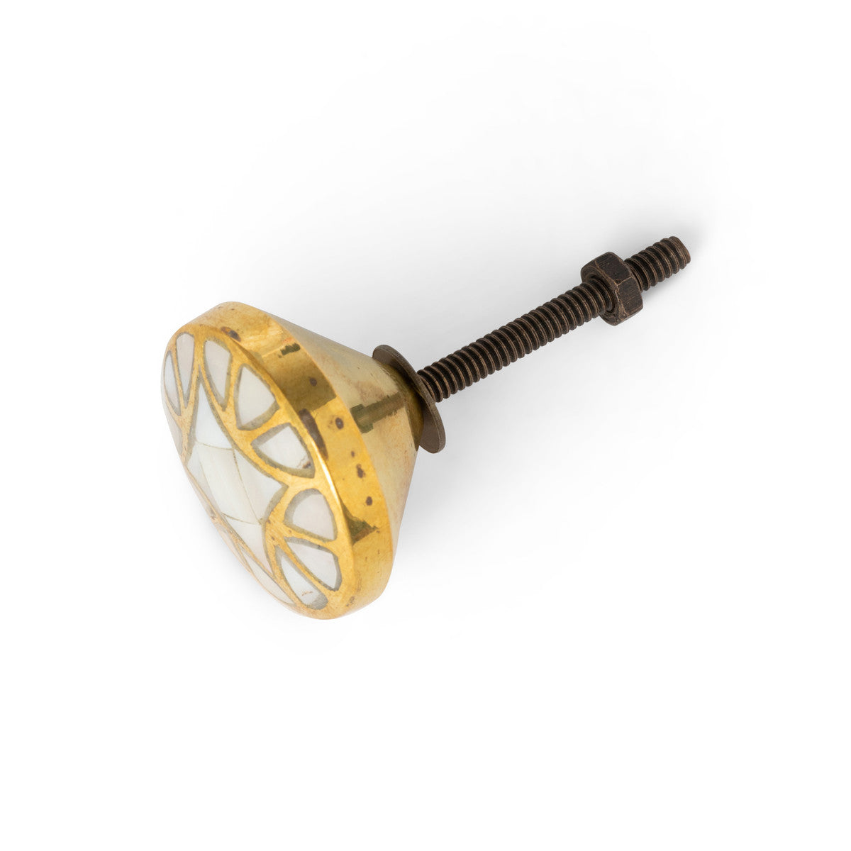 Mother of Pearl and Brass Knob