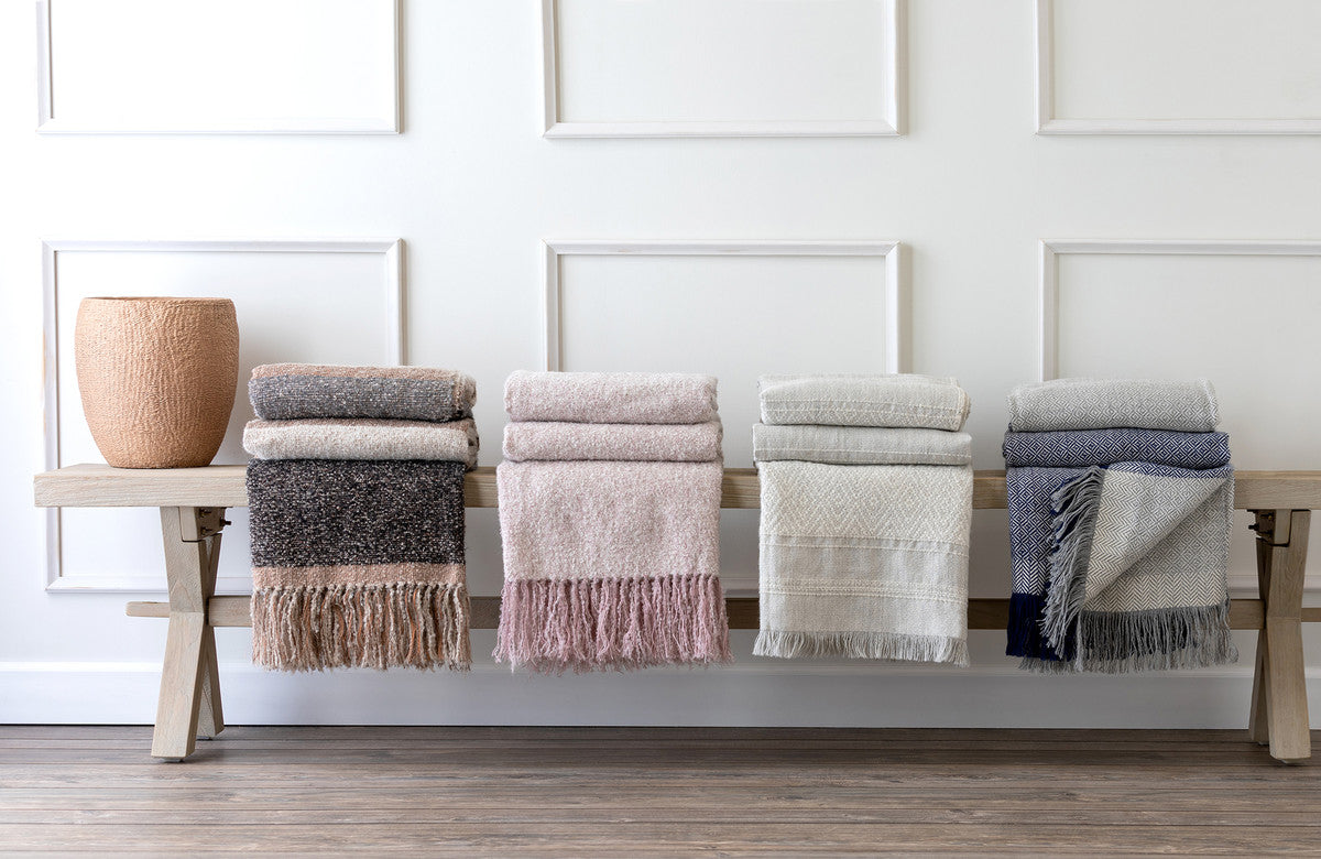 Diamond Pattern Alpaca Wool Throw