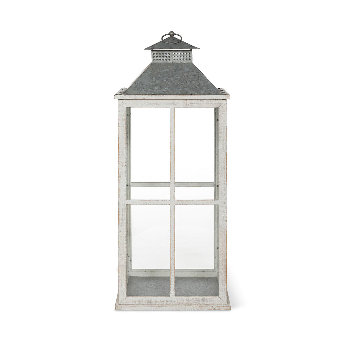 Coastal Whitewash Lantern, Large
