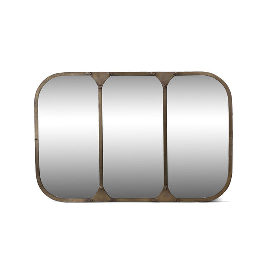 Station Iron Brass Frame Mirror