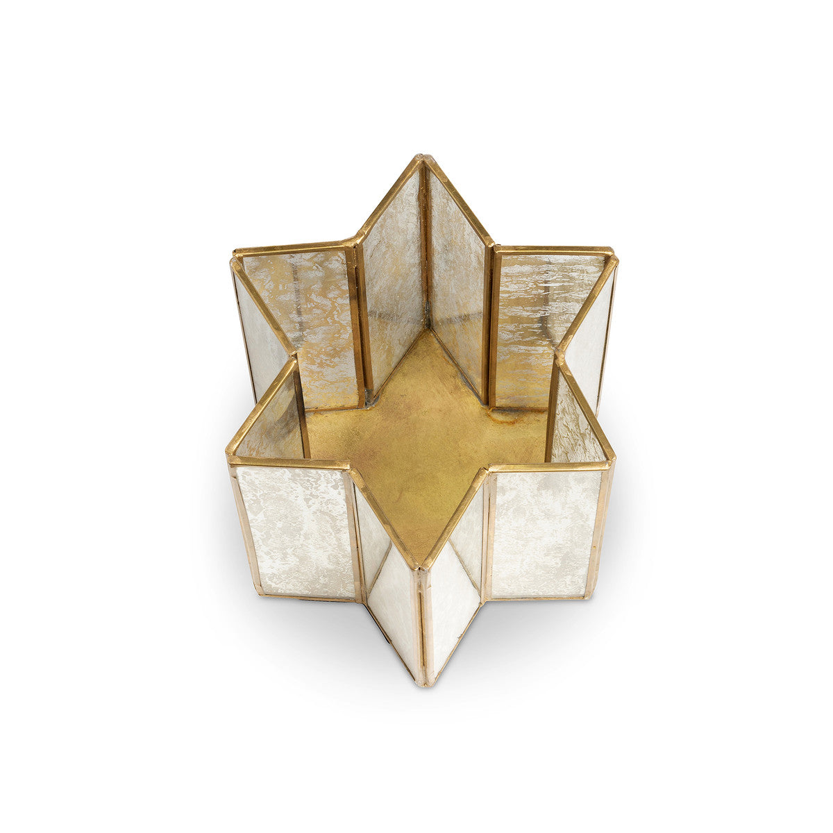 Cathedral Antique Glass Star Shaped Hurricane