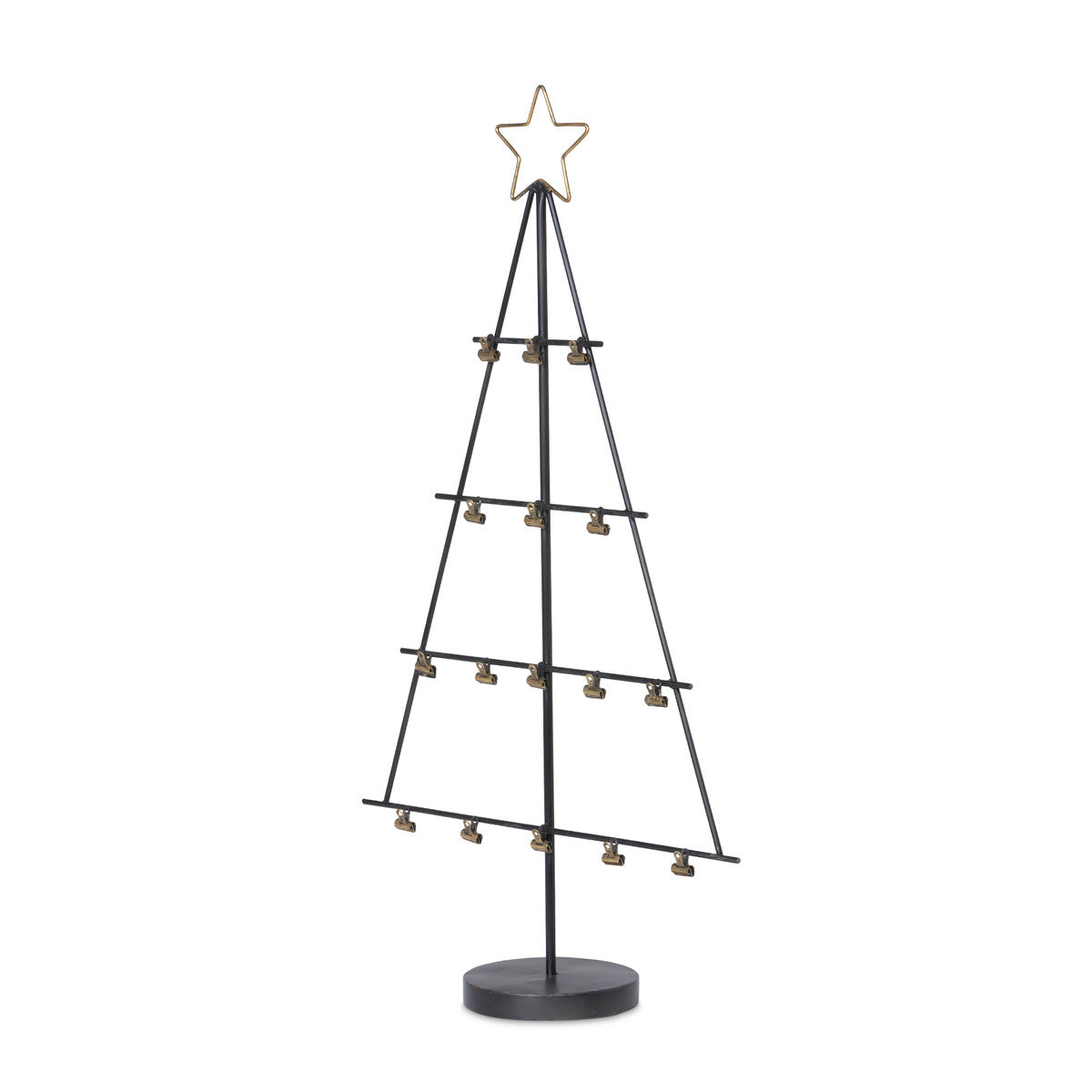 Iron Christmas Tree Card Holder