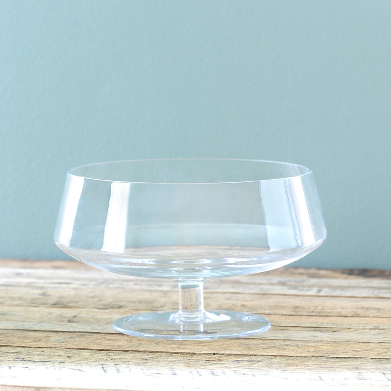 Basia Glass Stemmed Low Bowl