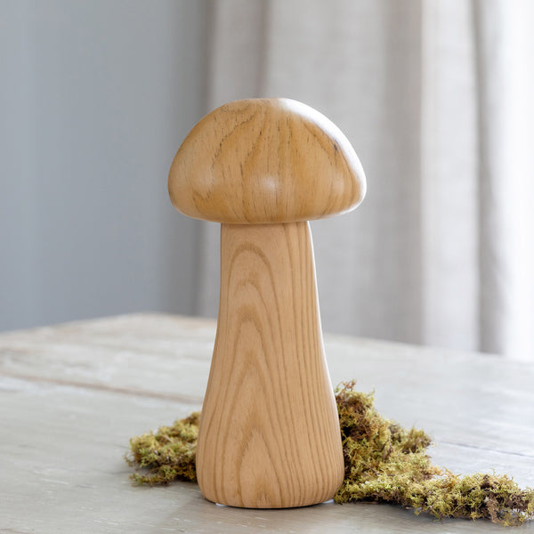 Faux Bois Garden Mushroom, 9.5"