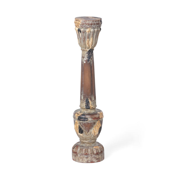 Delgado Carved Wood Candle Holder, 24"