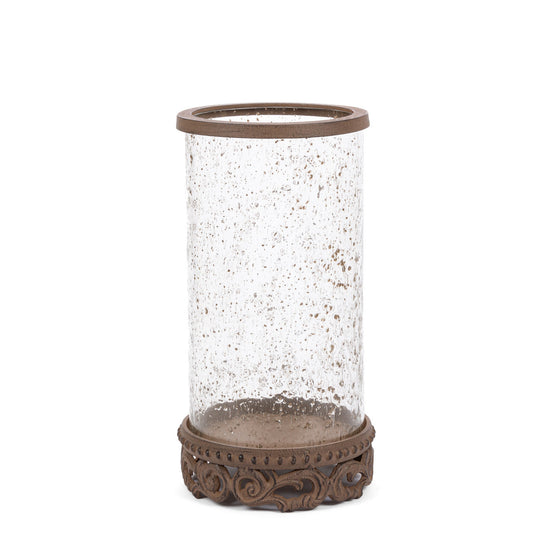 Acanthus Glass Hurricane, 12.75"