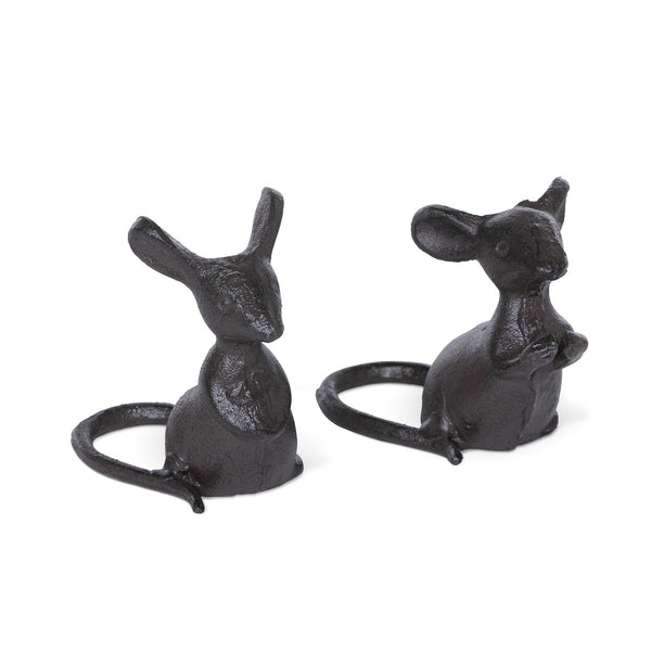 Cast Iron Mice Pair, Set of 2