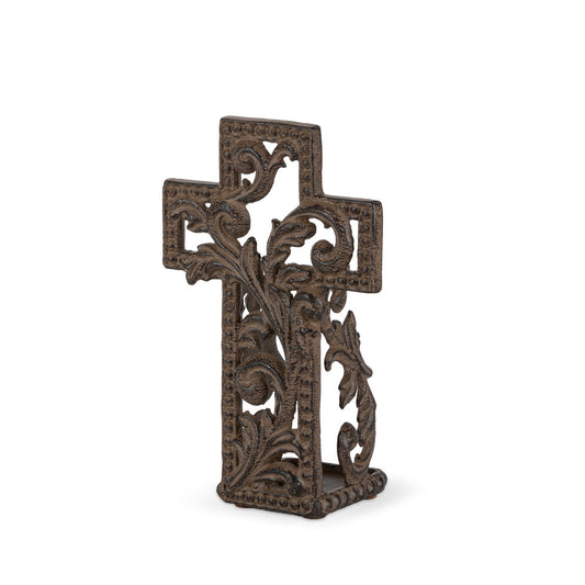 Acanthus Cast Aluminum Metal Cross