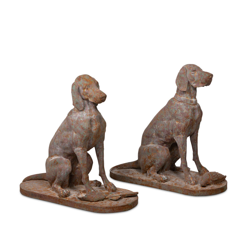 Cast Iron Hound Pair, Set of 2