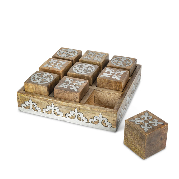 Heritage Inlay Wood Tic Tac Toe