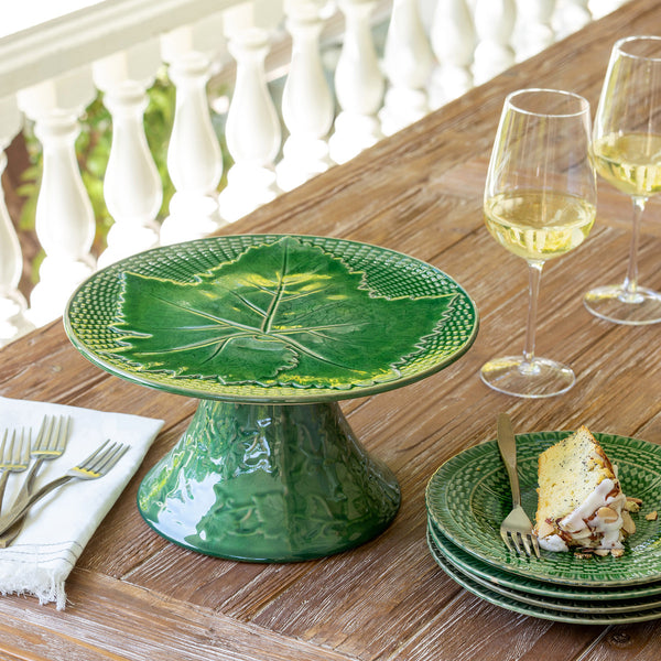 Green Glazed Cake Stand, Small