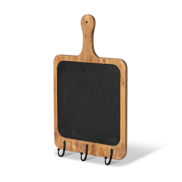 Wooden Blackboard Wall Hook Rack