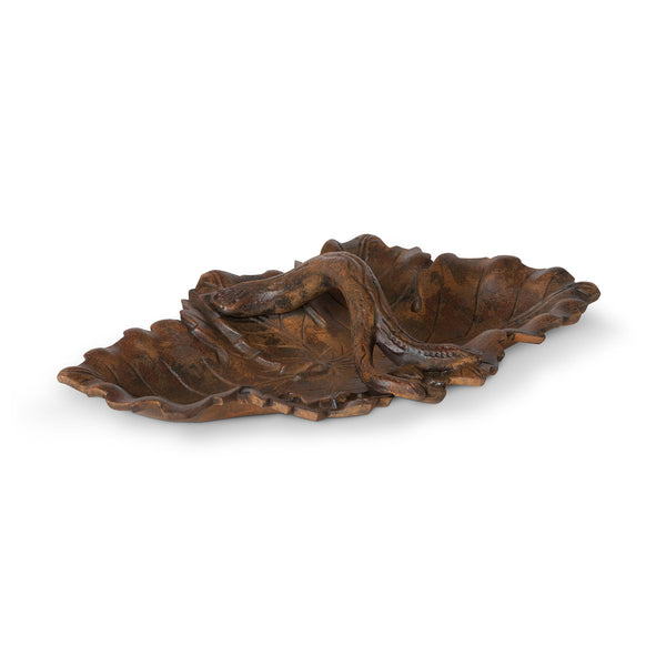 Cast Aluminum Grape Leaf Basket, Small