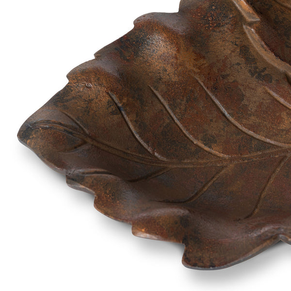 Cast Aluminum Grape Leaf Basket, Small