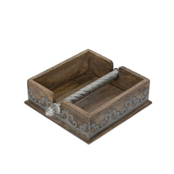 Heritage Inlay Wood Napkin Holder