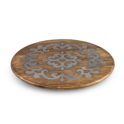 Heritage Inlay Wood Lazy Susan, 18"