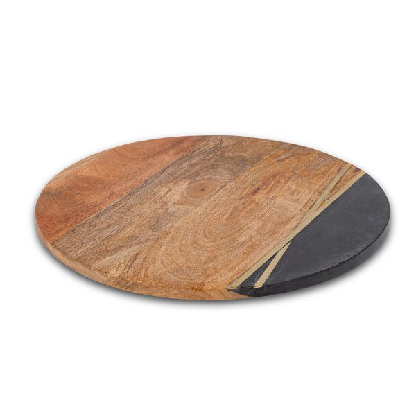 Black Stone Edge Round Cutting Board