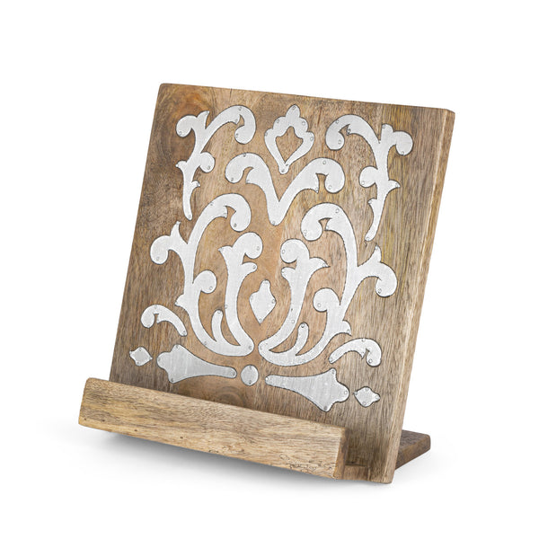 Heritage Inlay Wood Cookbook Holder