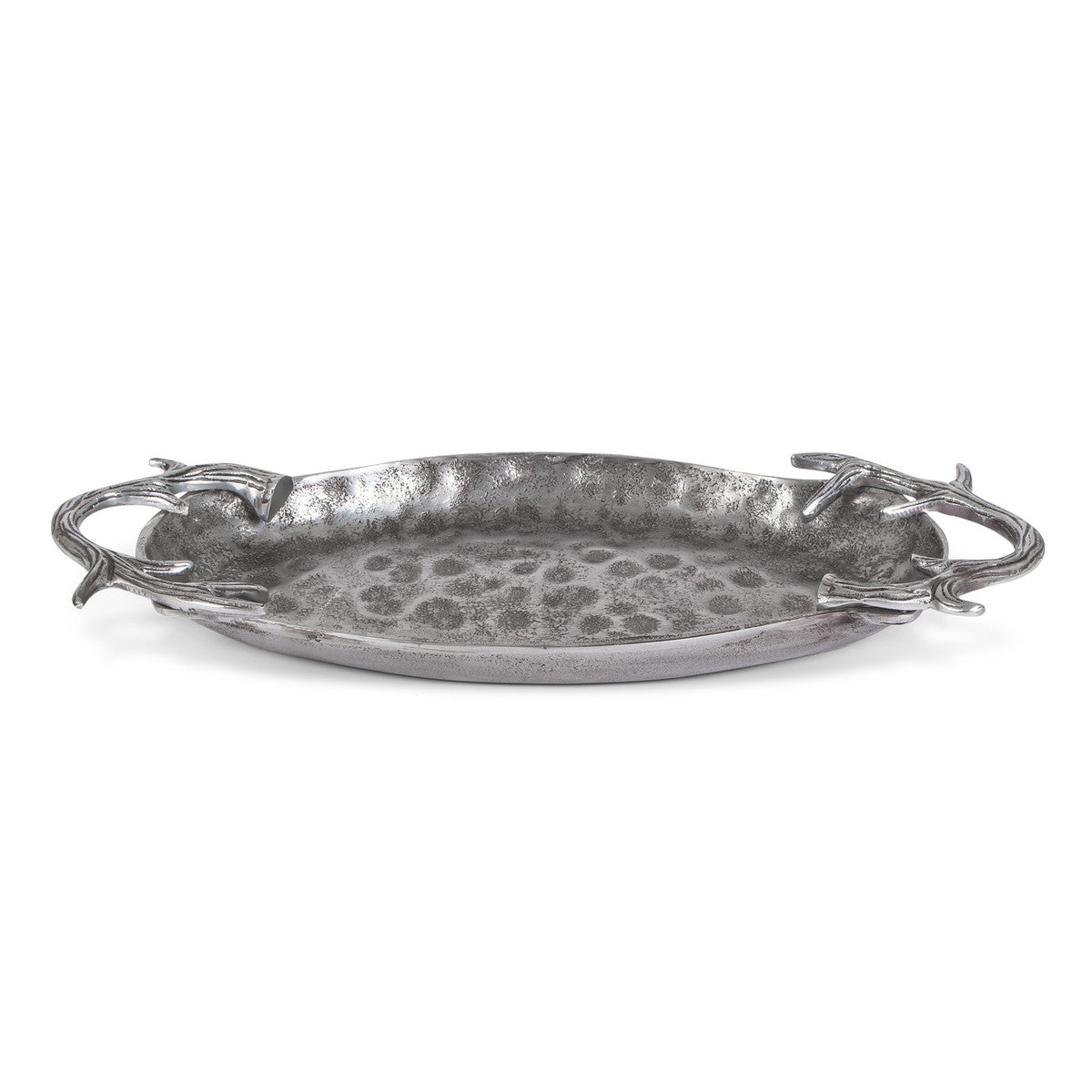 Cast Aluminium Hammered Oval Tray