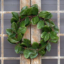 Magnolia Leaf and Twig Wreath