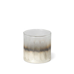 Mica Engraved Glass Votive Holder