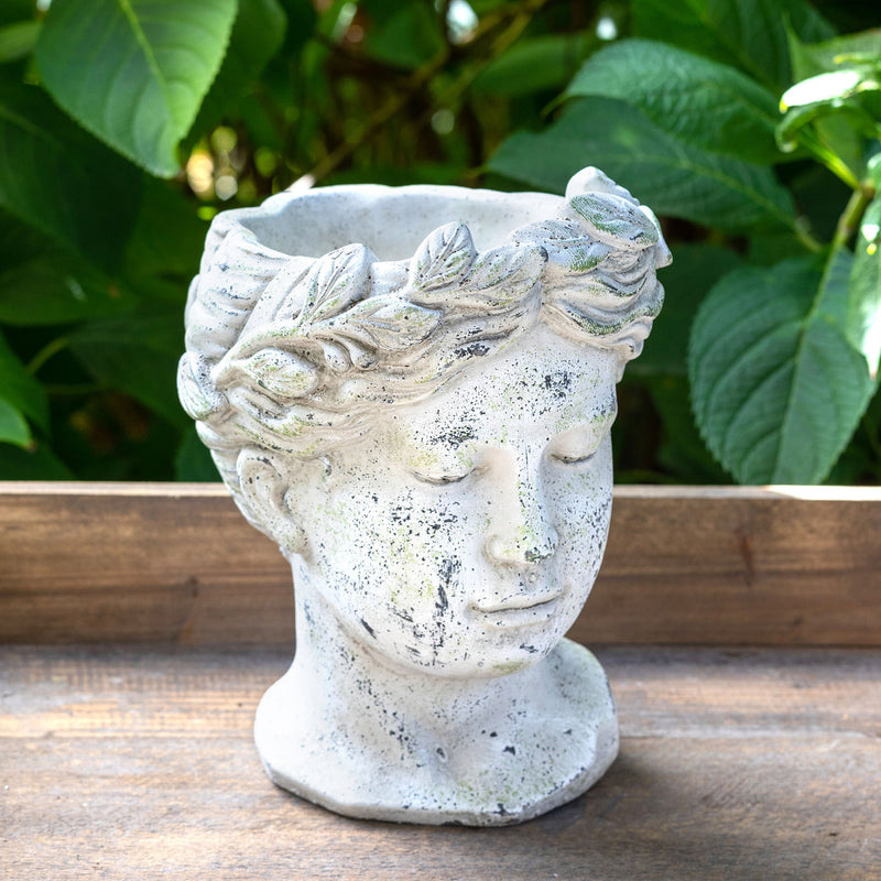 Concrete Bust Planter, Large