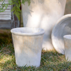 Distressed Concrete Pot, Medium