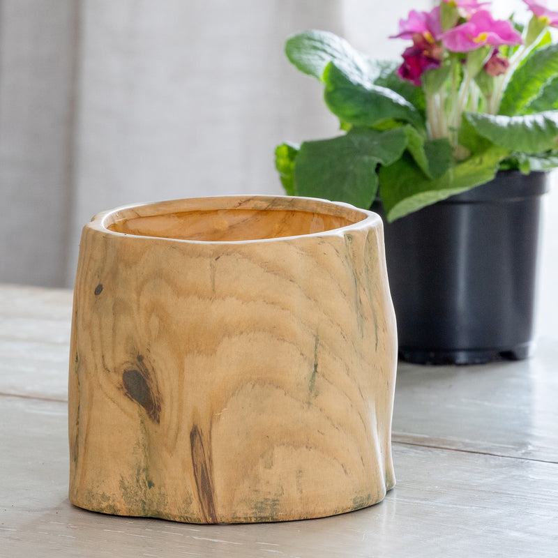 Faux Bois Garden Forest Pot, 5"