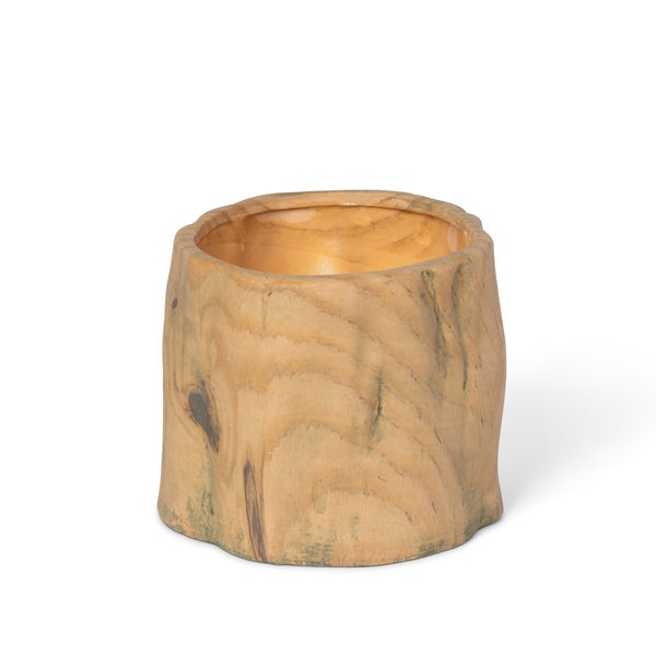 Faux Bois Garden Forest Pot, 5"