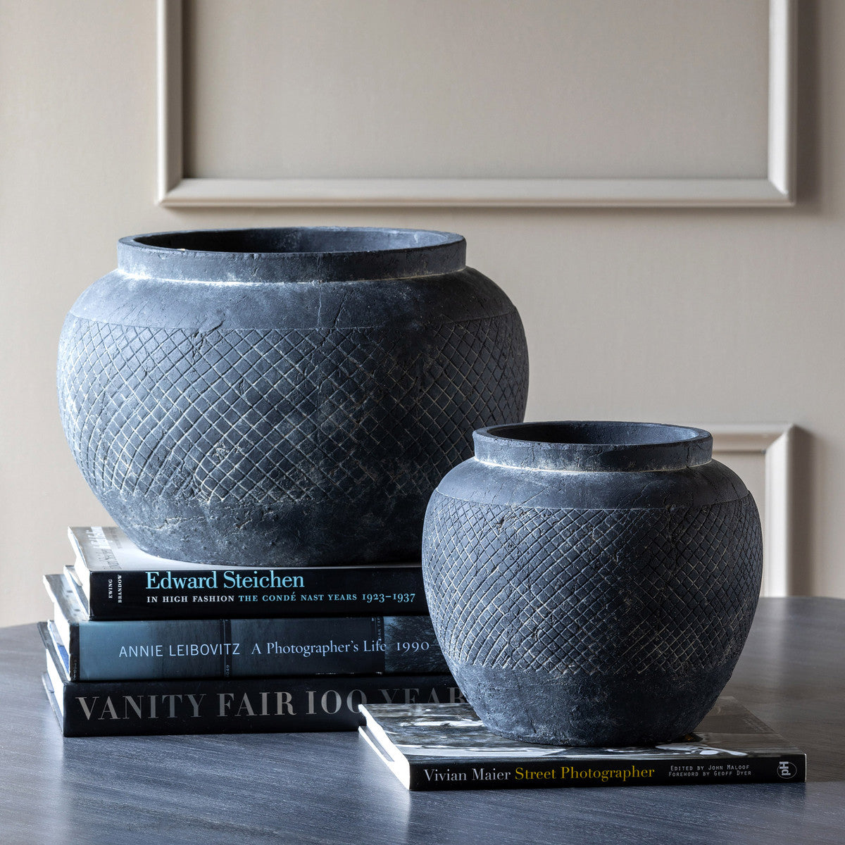 Yucca Cement Pot, 10"