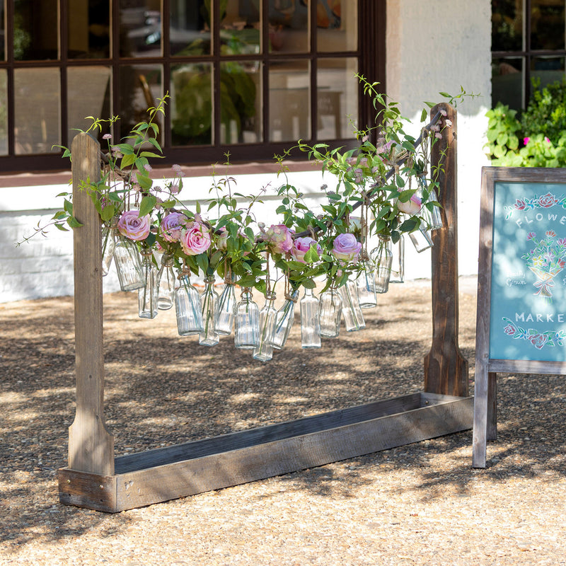 Bottle Garland Vases & Wooden Stanchion