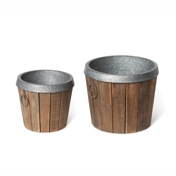 Galvanized Lined Wooden Planters