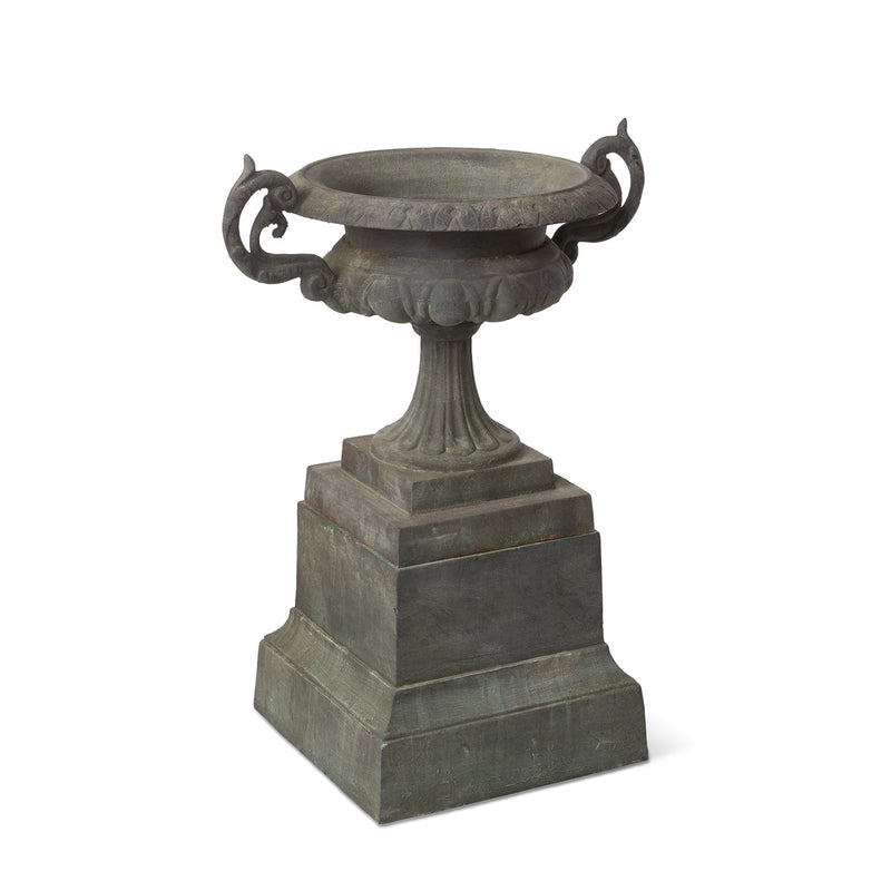 Cast Iron Terrace Urn on Plinth