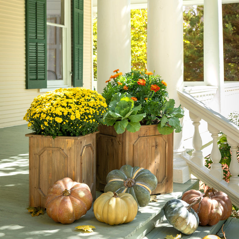 Reclaimed Wood Medallion Planters