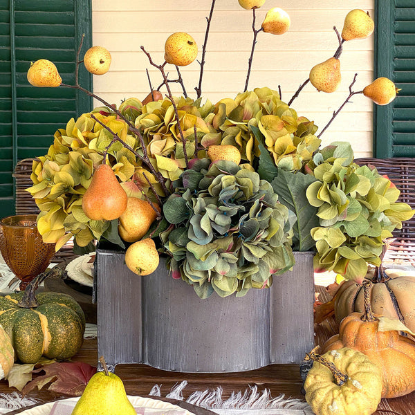 Handsome Footed Metal Planter, Set of 2