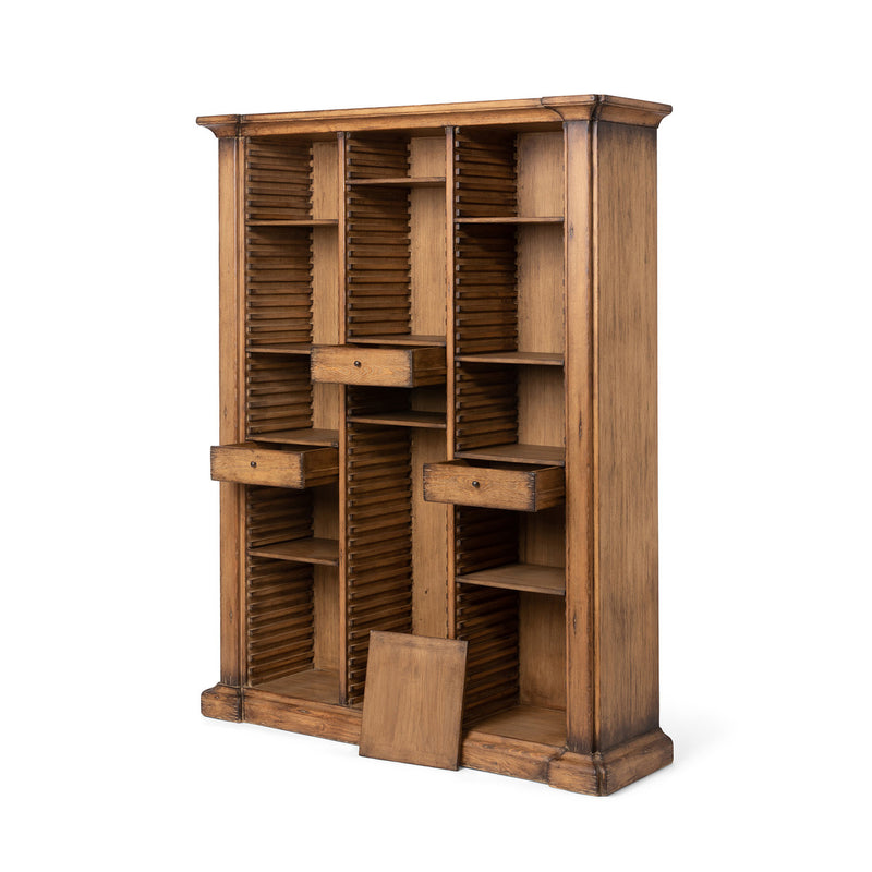 Bradley Adjustable Shelf Wooden Bookcase