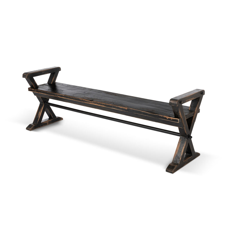 Trestle Wood Bench