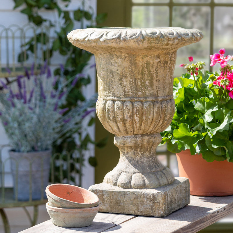 Courtyard Garden Urn with Base