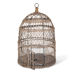 Wicker and Metal Bird Cage