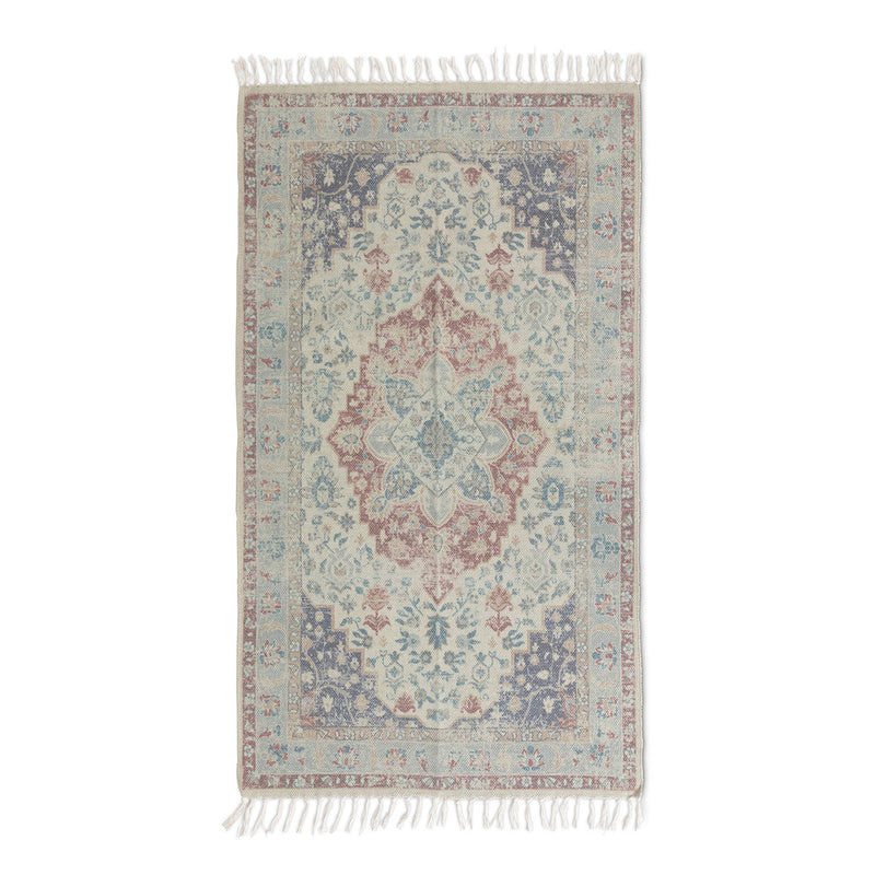 Cotton Printed Rug, Nutmeg, 3' x 5'