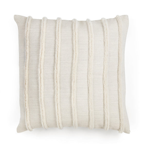 Texture Stripe Alpaca Wool Square Pillow Cover