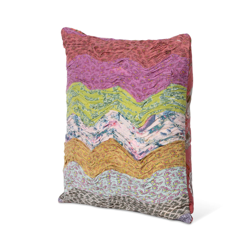 Handstitched Wave Pattern Pillow