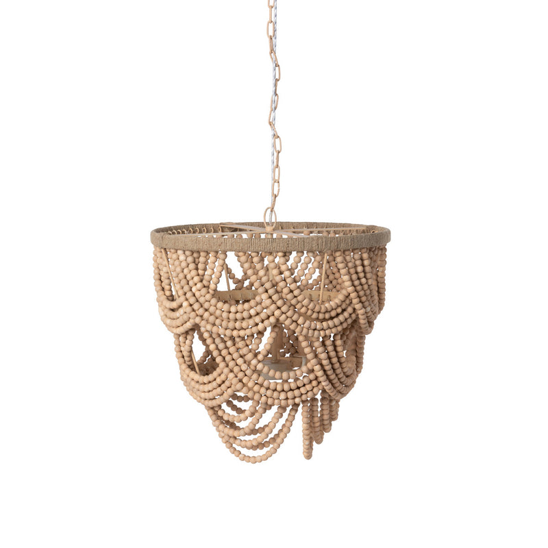 Cadence Wood Beaded Chandelier