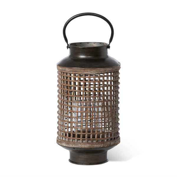 Wooden Mesh Round Lantern